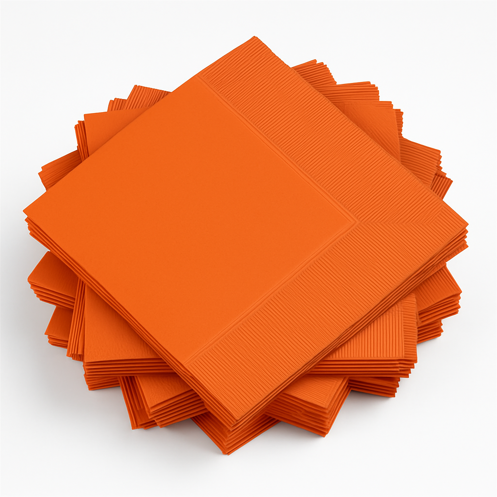 Vibrant Orange Luncheon Napkins - Pack of 50