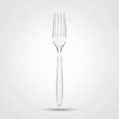 Clear Plastic Forks - Pack of 20 - 7.5 in.