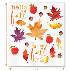 "Hello Fall" Vinyl Window Decor Clings - 18 Pack