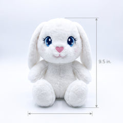 Charming White Plush Bunny - 9.5" Easter Decor