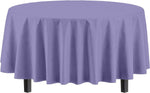 Round Lavender Plastic Table Cover