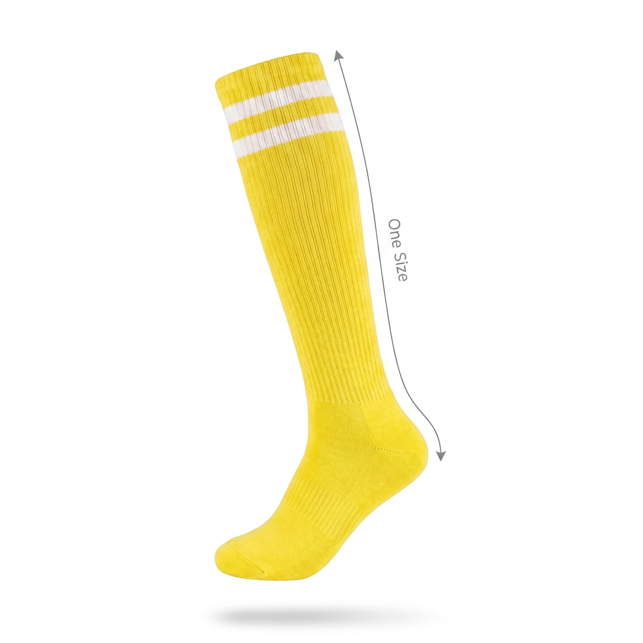 Team Spirit Yellow Striped Knee-High Socks
