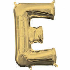 Gold Foil Air-Filled Letter "E" Balloon