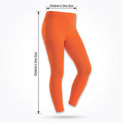 Kids' Orange Footless Tights - One Size