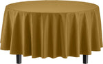 Gold Round Plastic Table Cover