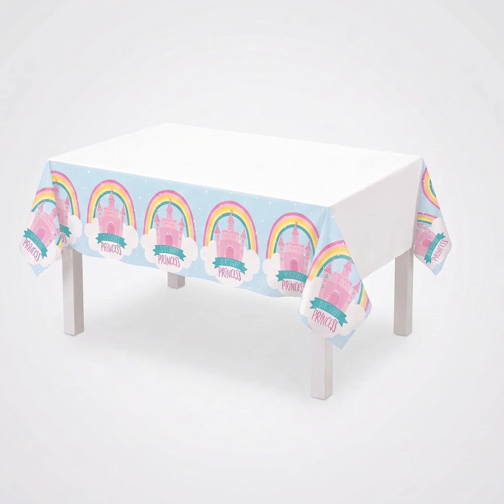 Enchanting Princess Castle Birthday Table Cover