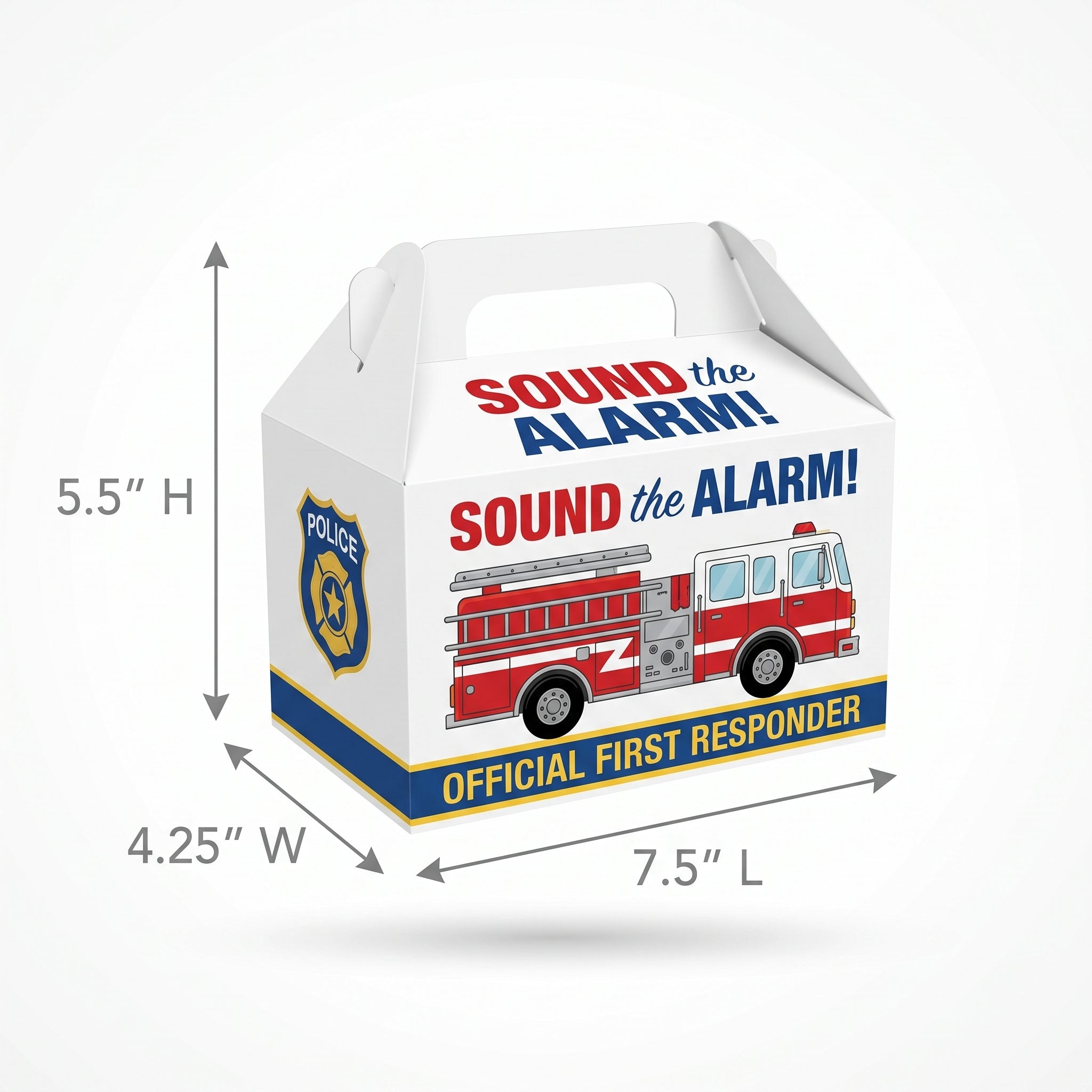 First Responders Fire Truck Treat Boxes - 8 Pack