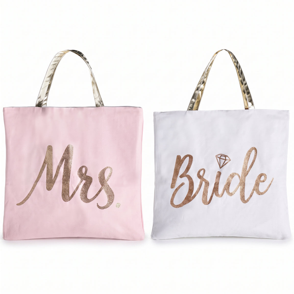 "Mrs." and "Bride" Reversible Tote Bag - Perfect for Weddings & Bachelorette Parties