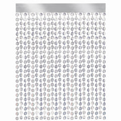 Disco Foil Doorway Curtain with Hanging Disco Balls