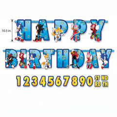 Sonic the Hedgehog Birthday Banner - Customizable Age