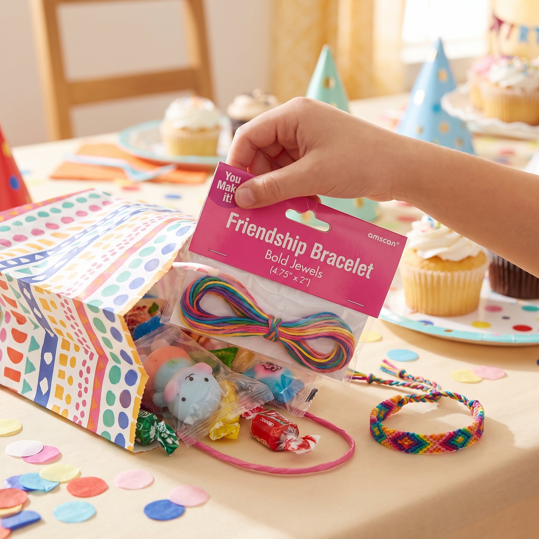 DIY Friendship Bracelet Kit - 12-Pack Craft Favor Set