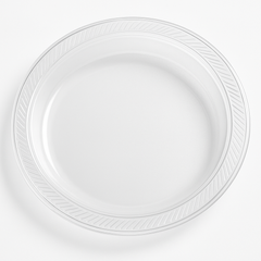 Clear 10.25" Round Plastic Dinner Plates