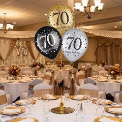 Sparkling Celebration 70th Birthday Latex Balloons