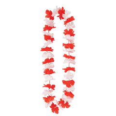 Red and White Canada Day Flower Lei