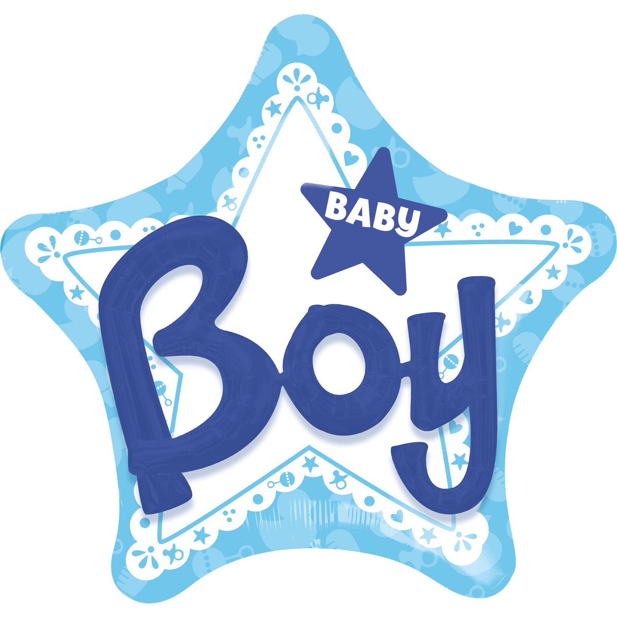Celebrate Baby Boy Star-Shaped Foil Balloon