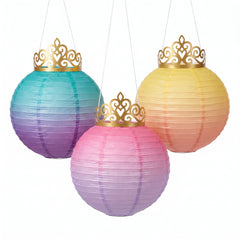 Disney Princess Once Upon A Time Paper Lanterns with Tiara Accents