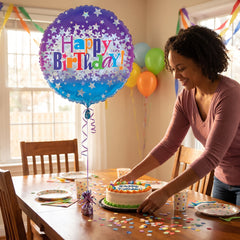 18" Holographic Happy Birthday Foil Balloon