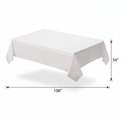 Elegant White Premium Paper Table Cover - 54 x 102 Inch