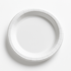 Elegant White 6.75" Round Paper Plates - 20 Pack