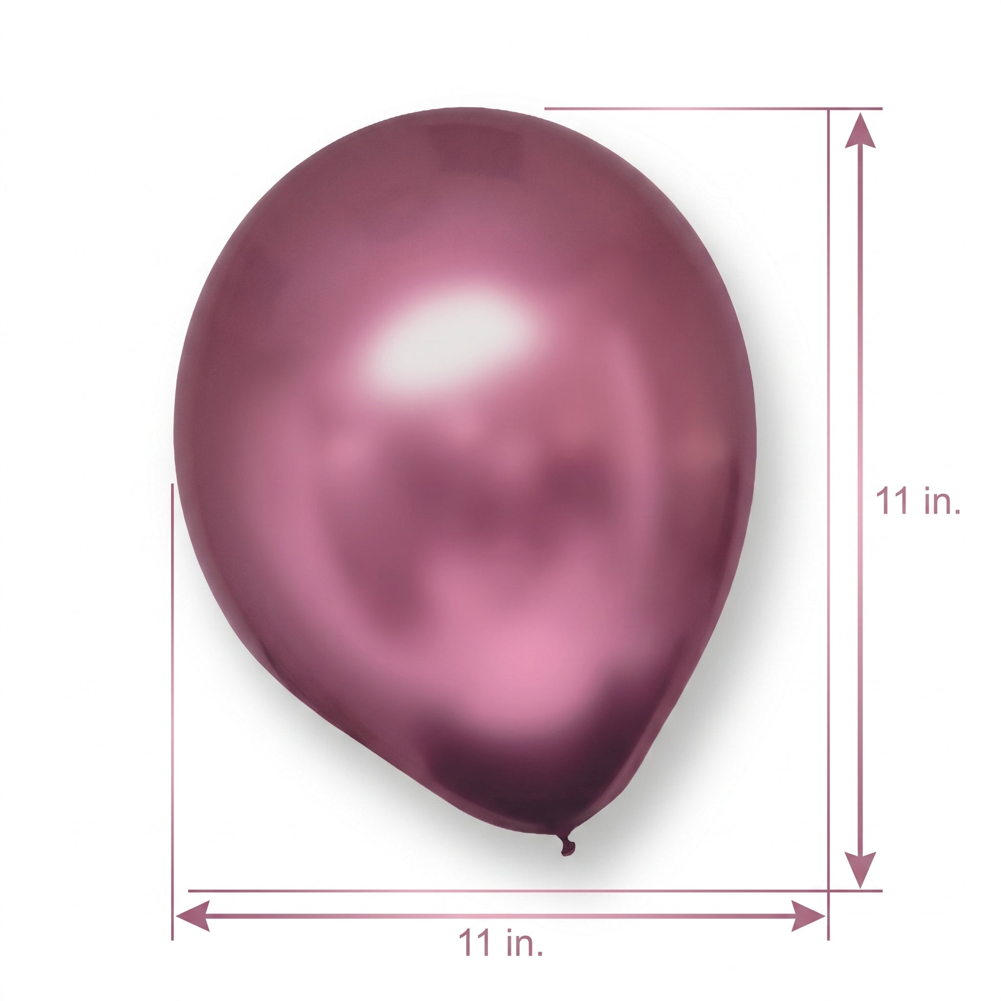 Luxurious New Pink Latex Balloons - 11" (Pack of 100)
