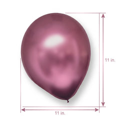Luxurious New Pink Latex Balloons - 11" (Pack of 100)