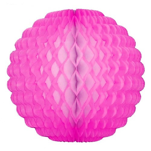 14 In. Cerise Paper Puff Globe