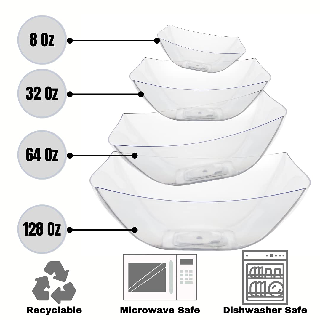 64 Oz. Convex Bowl | Clear