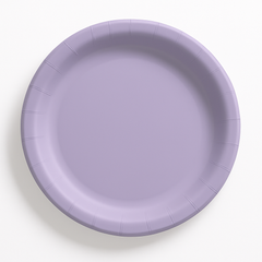 Lavender 8.5" Round Paper Plates - Solid Color Collection