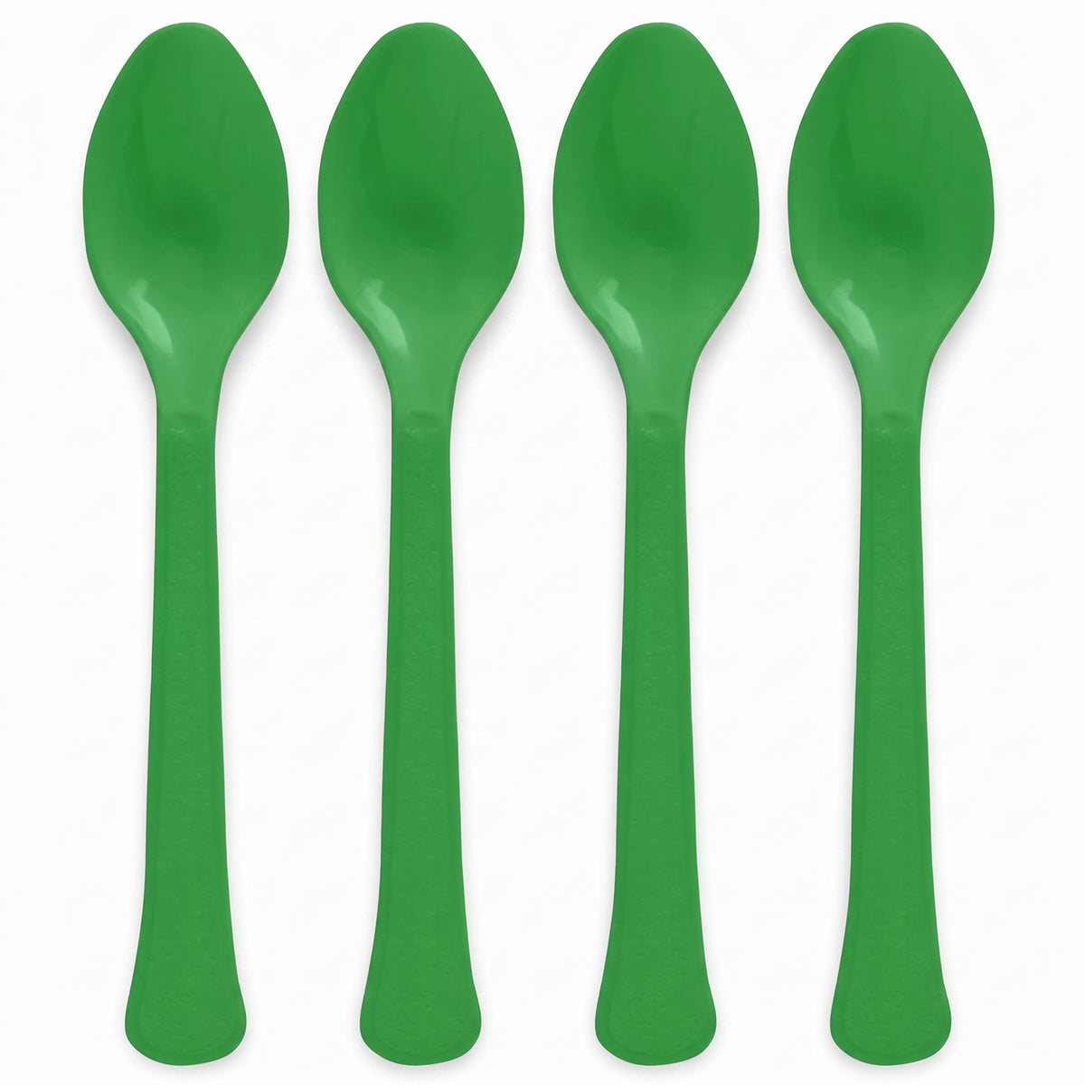 Festive Green Plastic Spoons - Solid Colors Collection - 7.5 in.