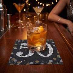 Sparkling Celebration 50th Birthday Beverage Napkins - 5 In. X 5 In.