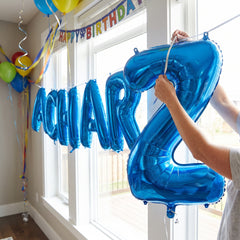 Royal Blue Foil Letter Z Balloon