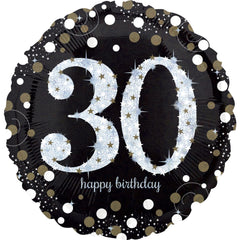 Sparkling 30th Birthday 18" Foil Balloon