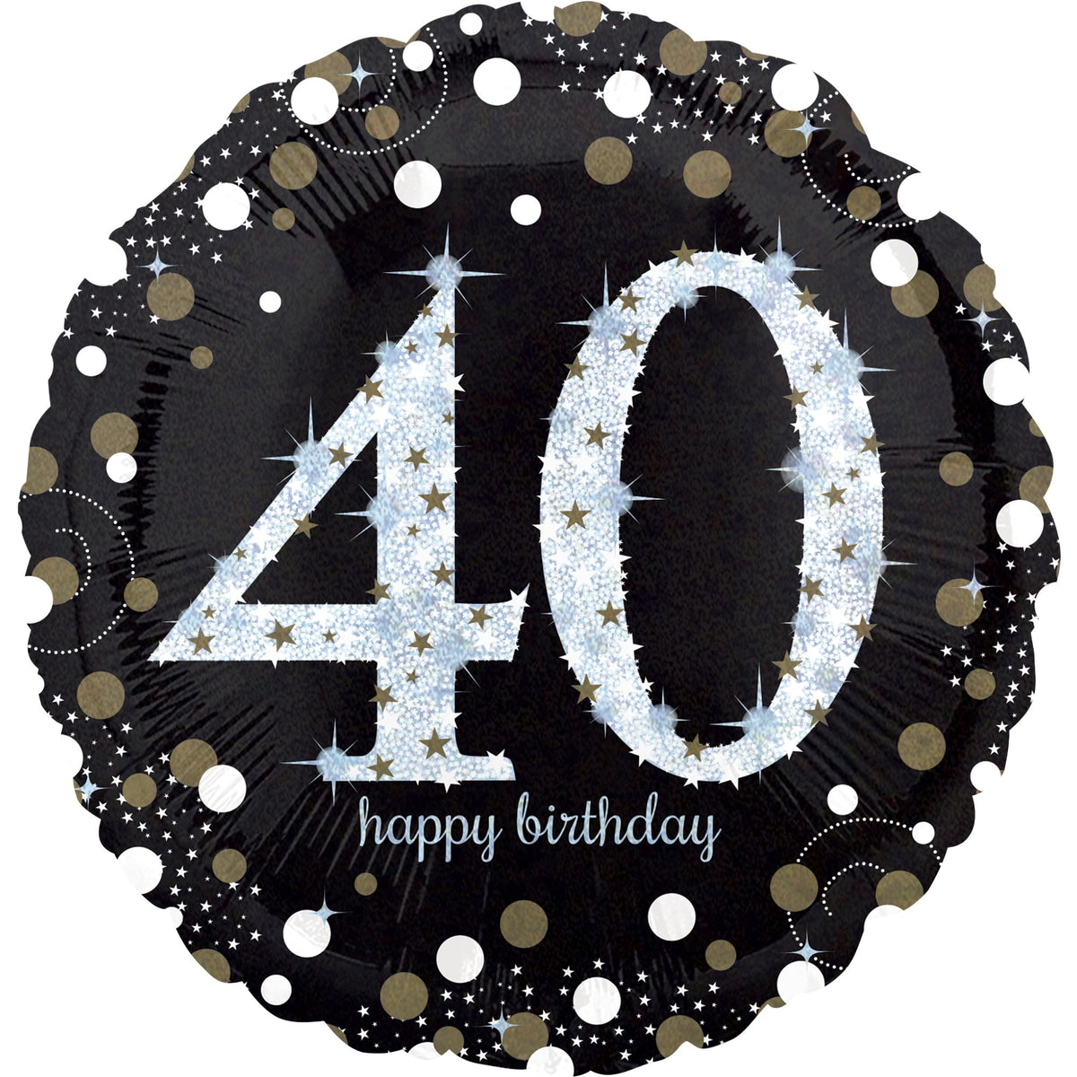 18" Sparkling 40th Birthday Foil Balloon