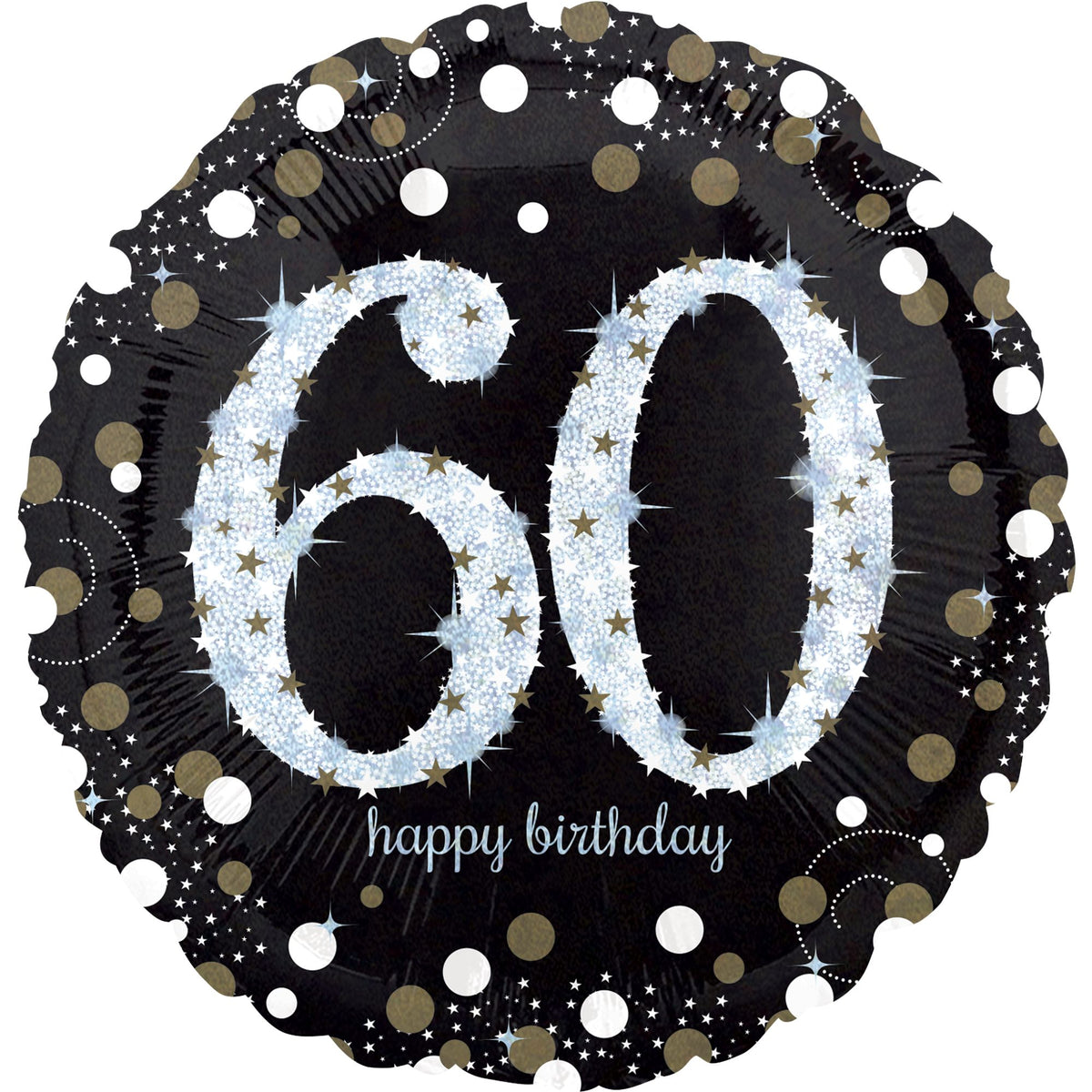 18" Sparkling 60th Birthday Foil Balloon