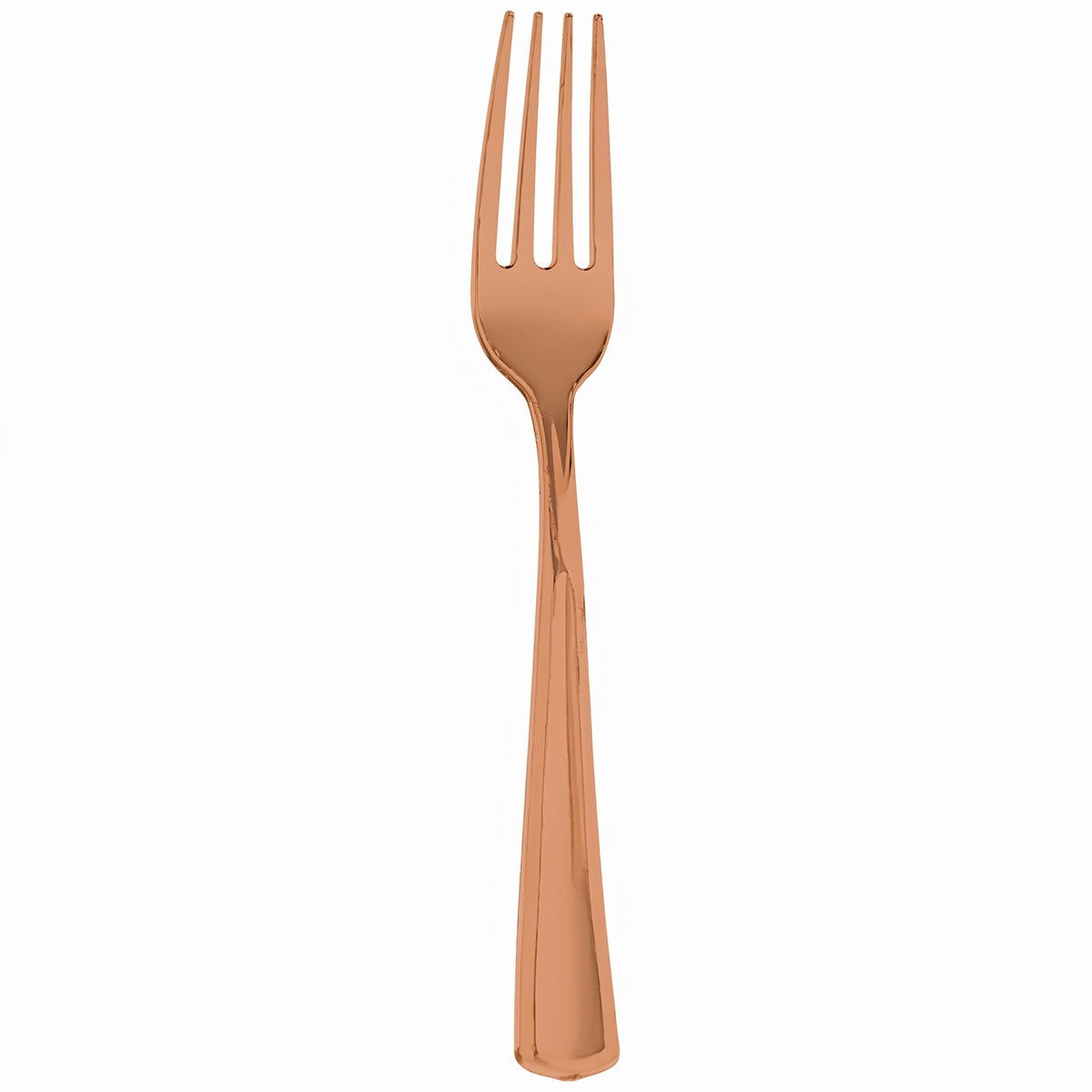 Premium Rose Gold Metallic Forks - 40 Count