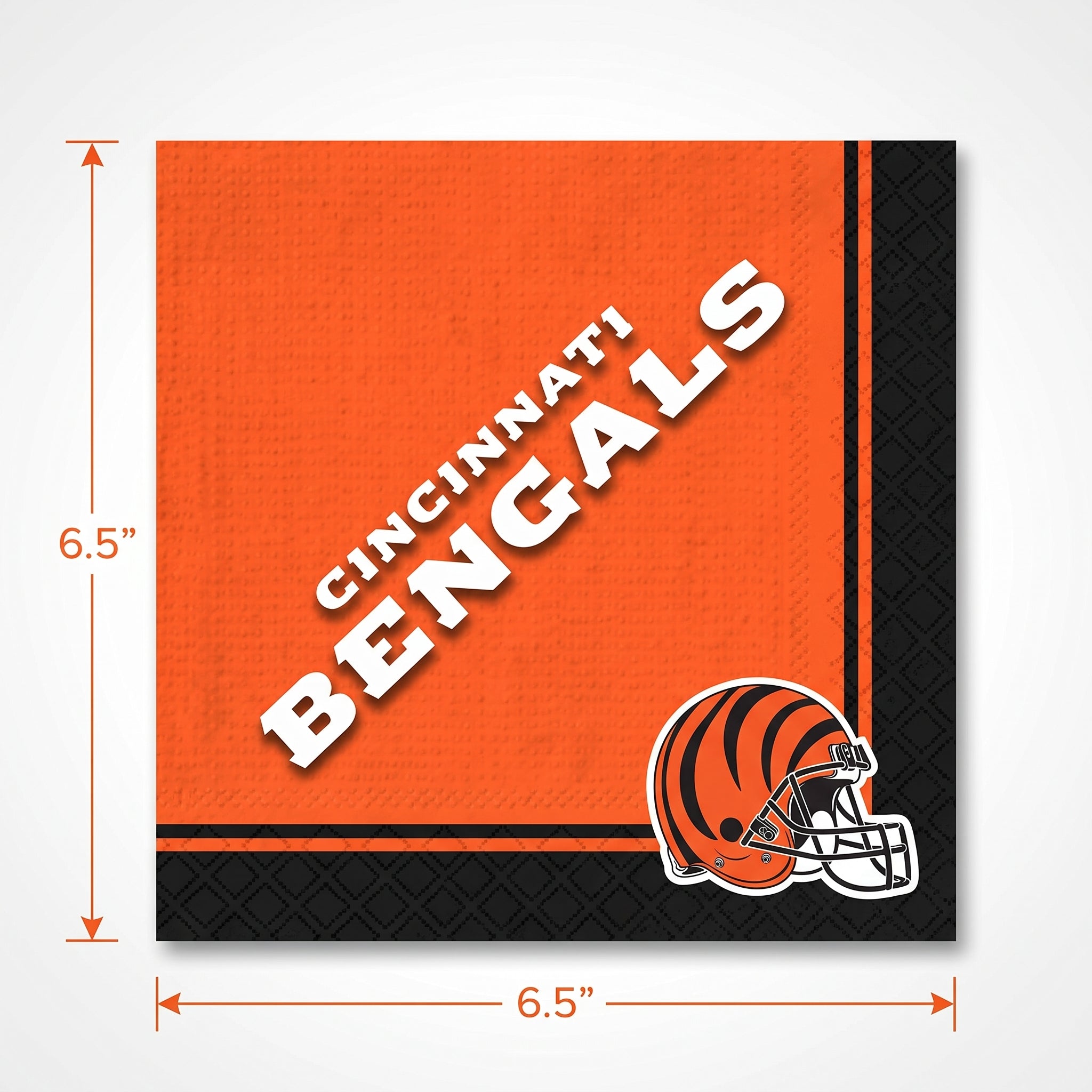 Cincinnati Bengals NFL Luncheon Napkins - 6.5 In. x 6.5 In.
