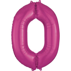 Pink Number "0" SuperShape Foil Balloon | 34"
