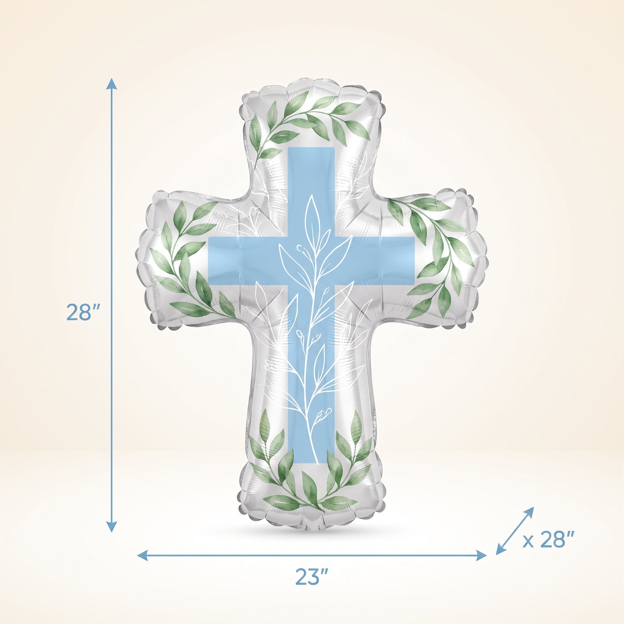 My First Communion Blue Metallic Balloon