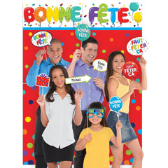 Colorful "Bonne Fete" Scene Setter Kit with Props