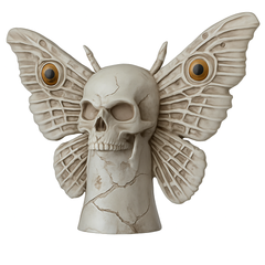 Dark Academia Moth Skull Statue