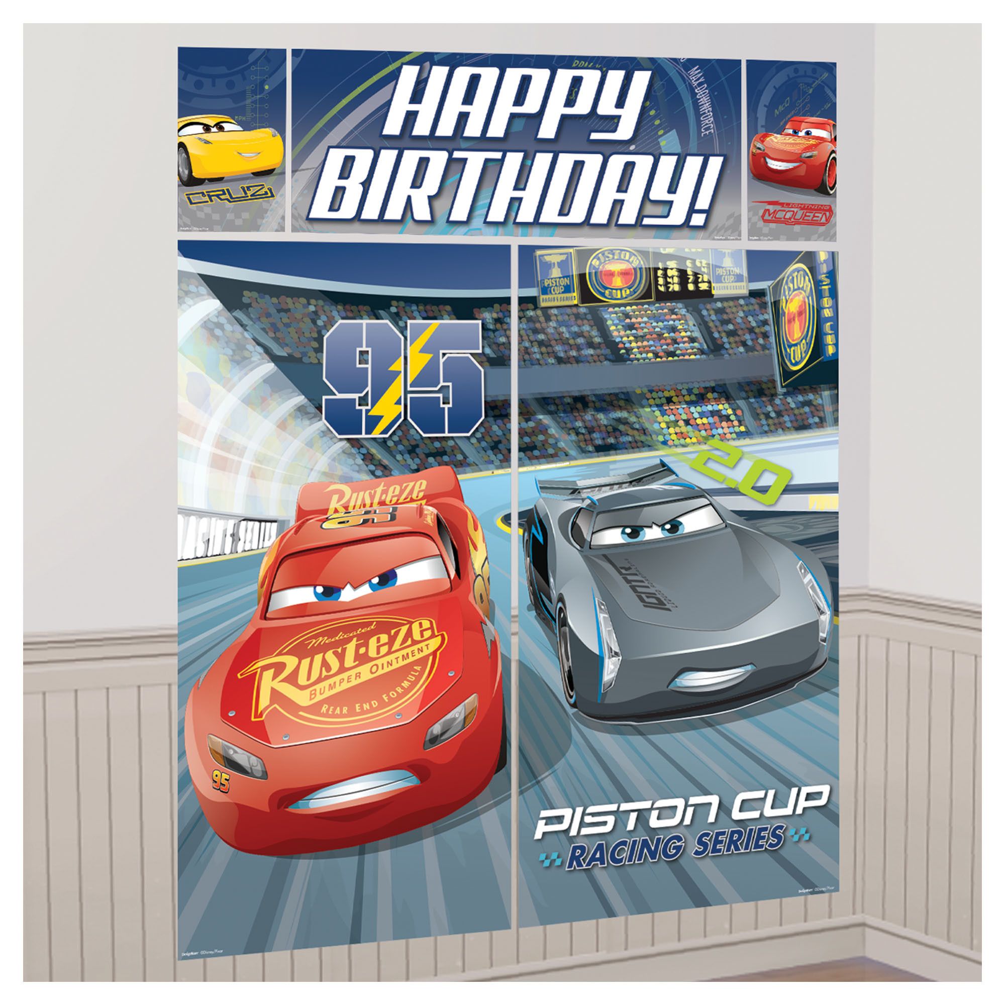 Disney Cars 3 "Happy Birthday" Scene Setter Kit