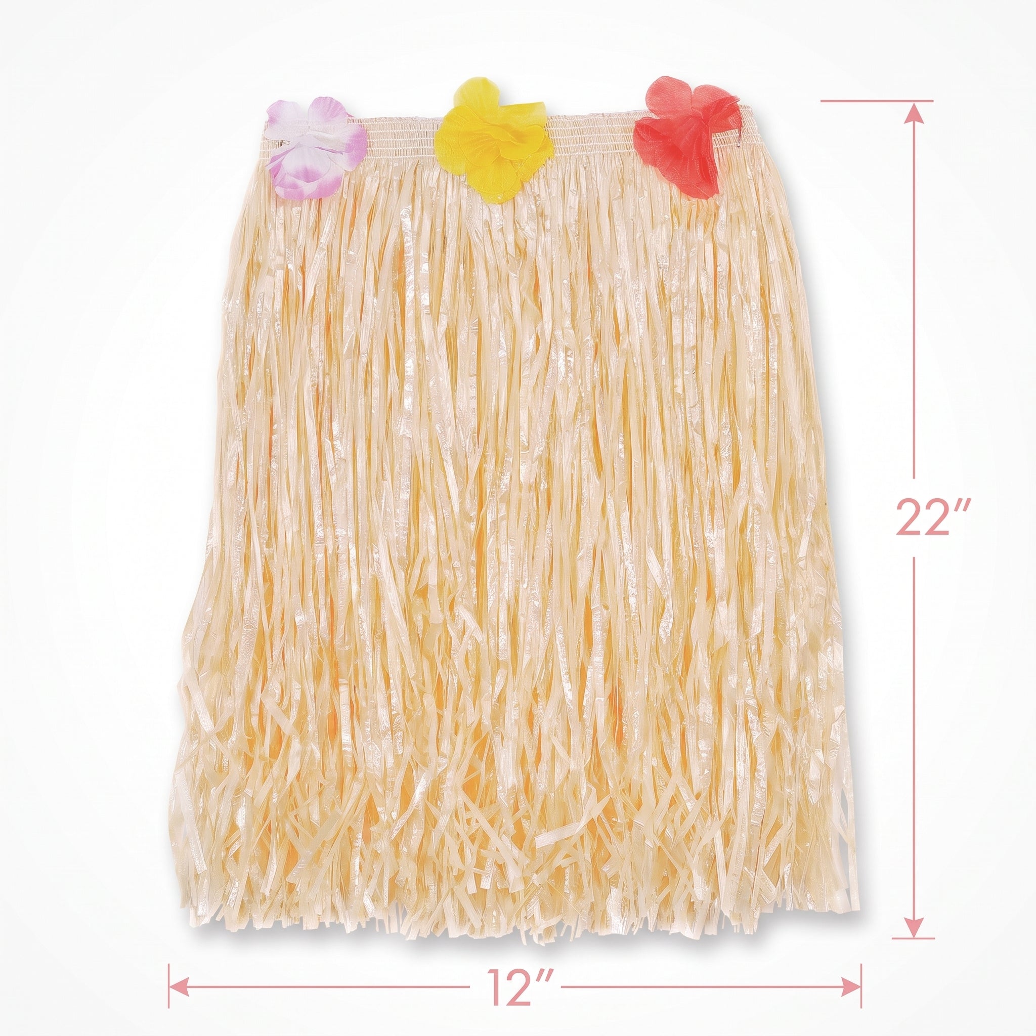 Kids Luau Hula Skirt with Hibiscus Flowers