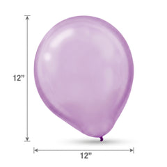 Lavender Pearl Latex Balloons - 12-Inch, 15 Pack