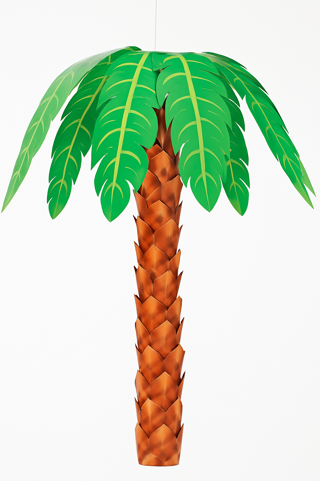 Tropical Palm Tree 3D Hanging Decoration - 8ft Summer Party Decor