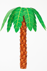 Tropical Palm Tree 3D Hanging Decoration - 8ft Summer Party Decor
