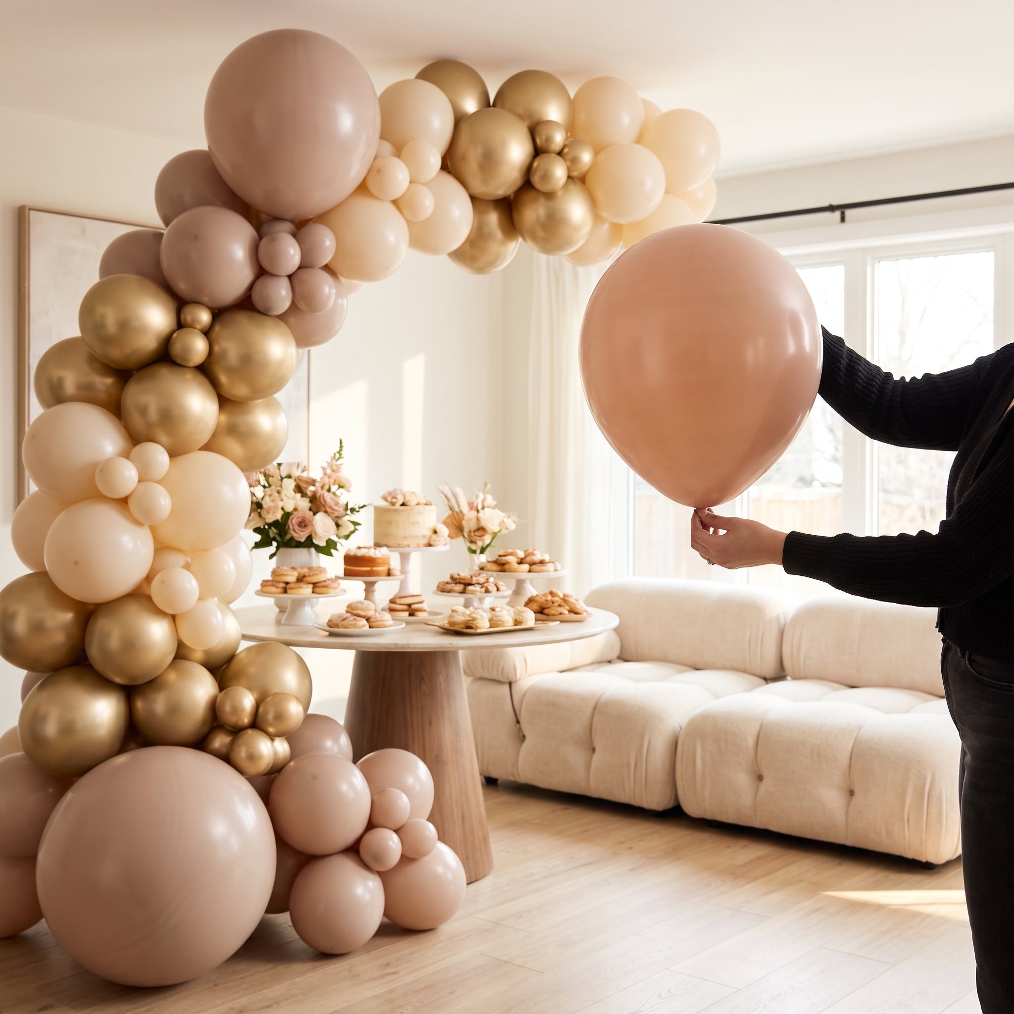 Luxaire Premium 12" Taupe Latex Balloons - 25 Count