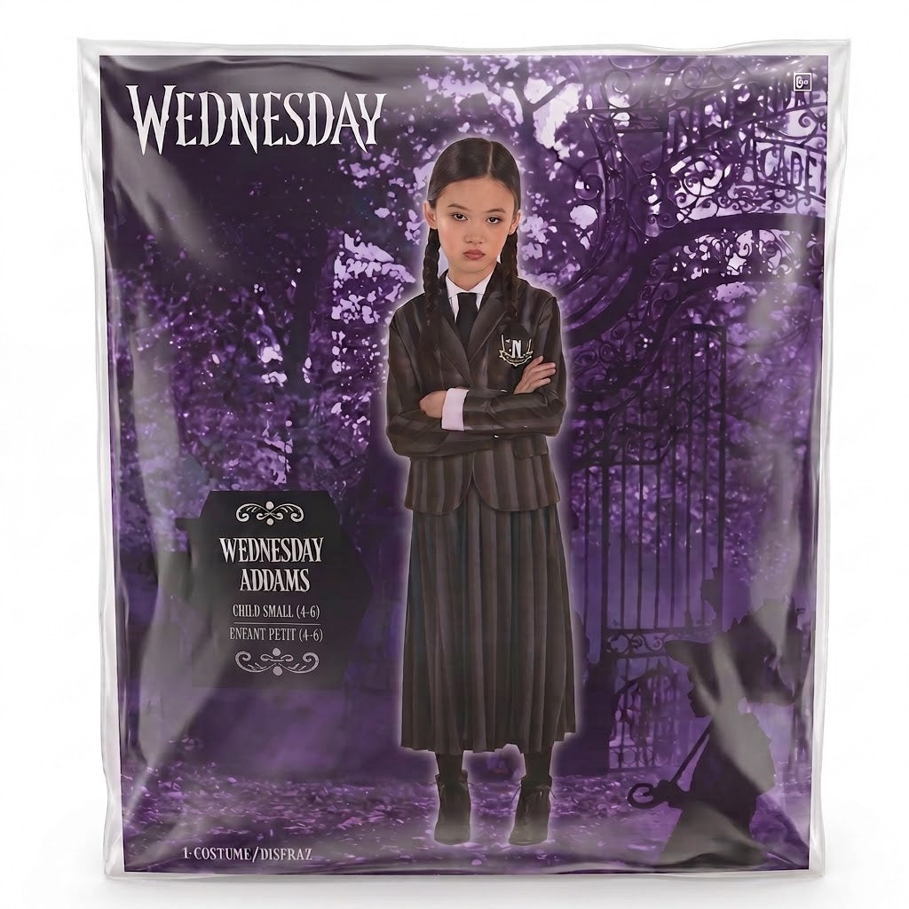 Wednesday Addams Nevermore Halloween Costume - Child S (4-6)