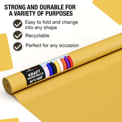 36 x 110' Kraft Paper Roll | Yellow