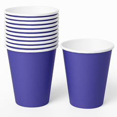 Elegant Purple 9oz Paper Cups - Set of 20