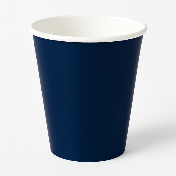 True Navy 9oz Paper Coffee Cups